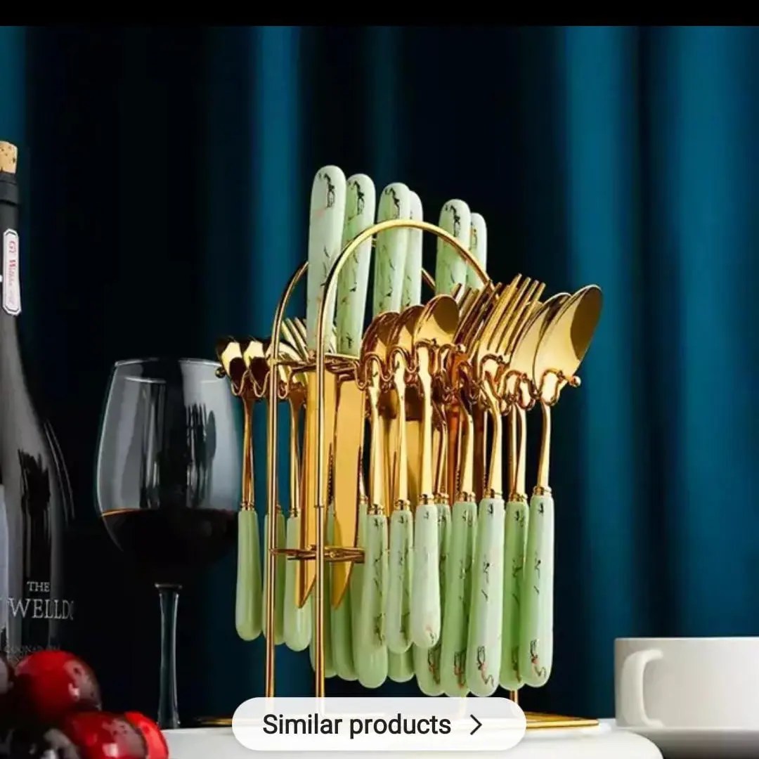 Marble Handle Cutlery Set