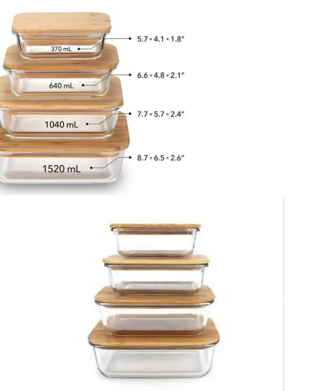 Rectangle Airtight Glass Containers