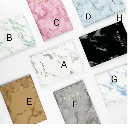 Marble Cover Passport Case
