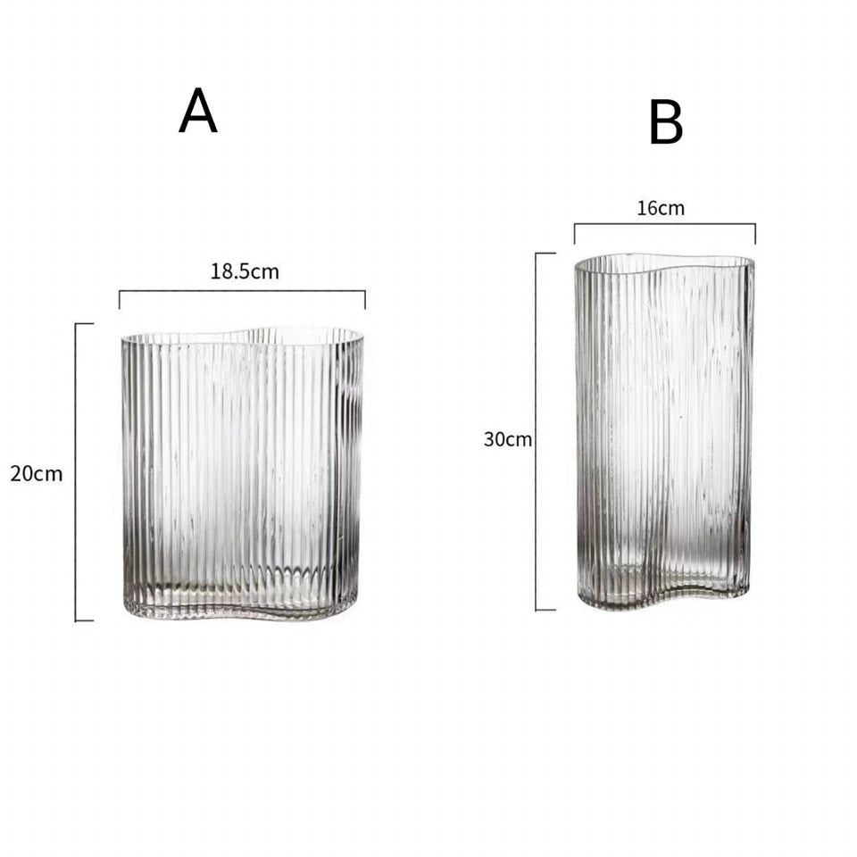 Clear Glass Flower Vase