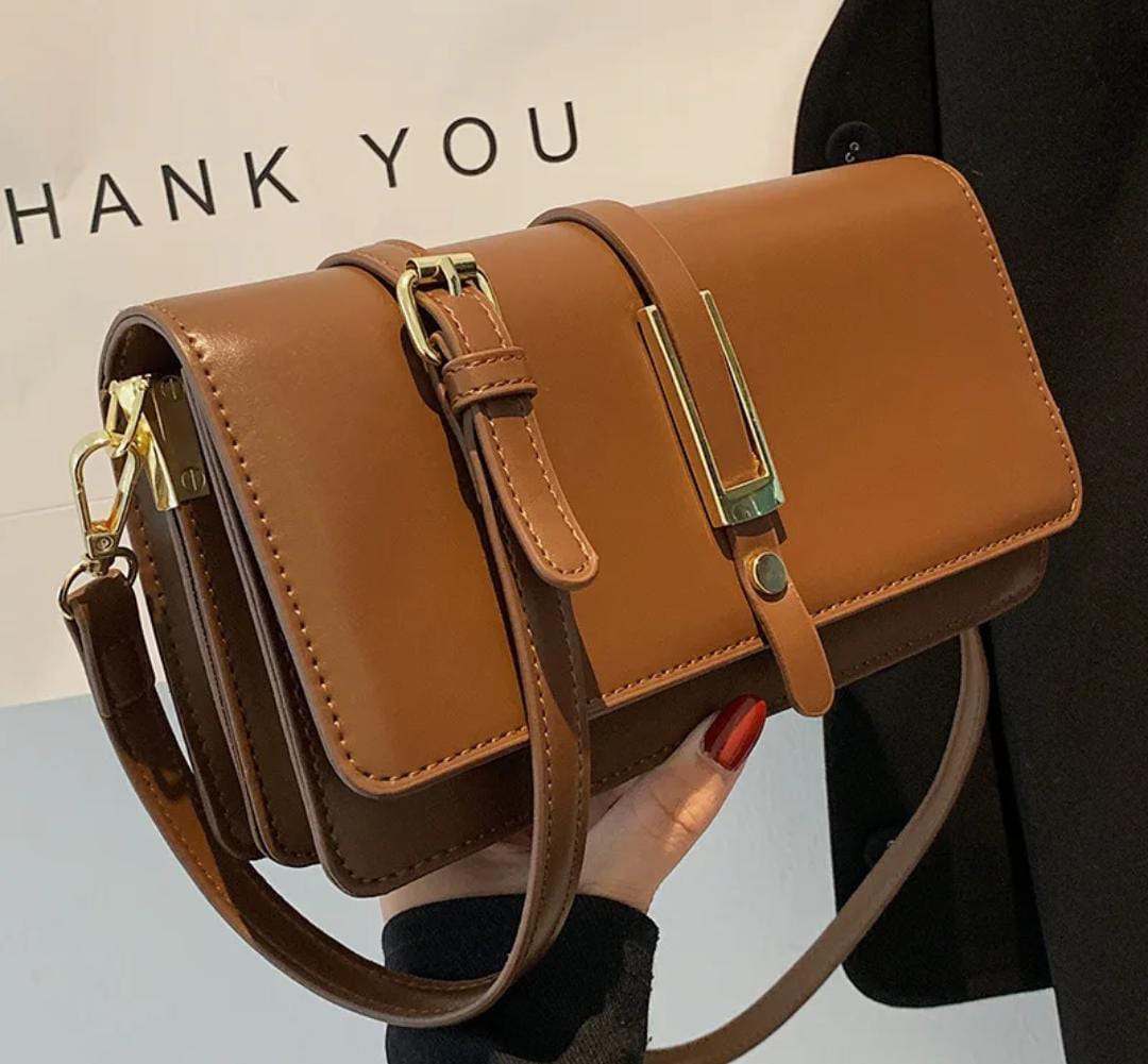 Rectangle flap crossbody sling bag