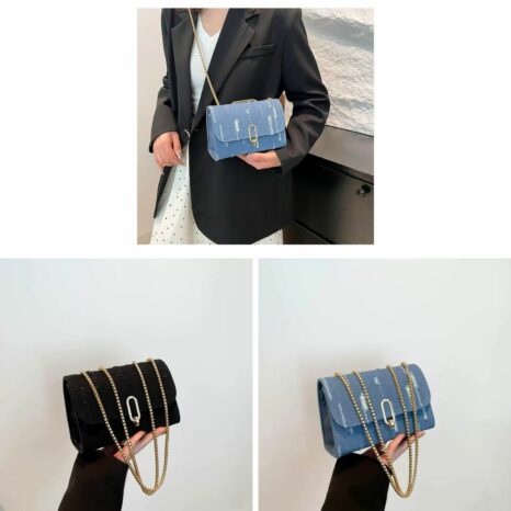 Denim sling bag