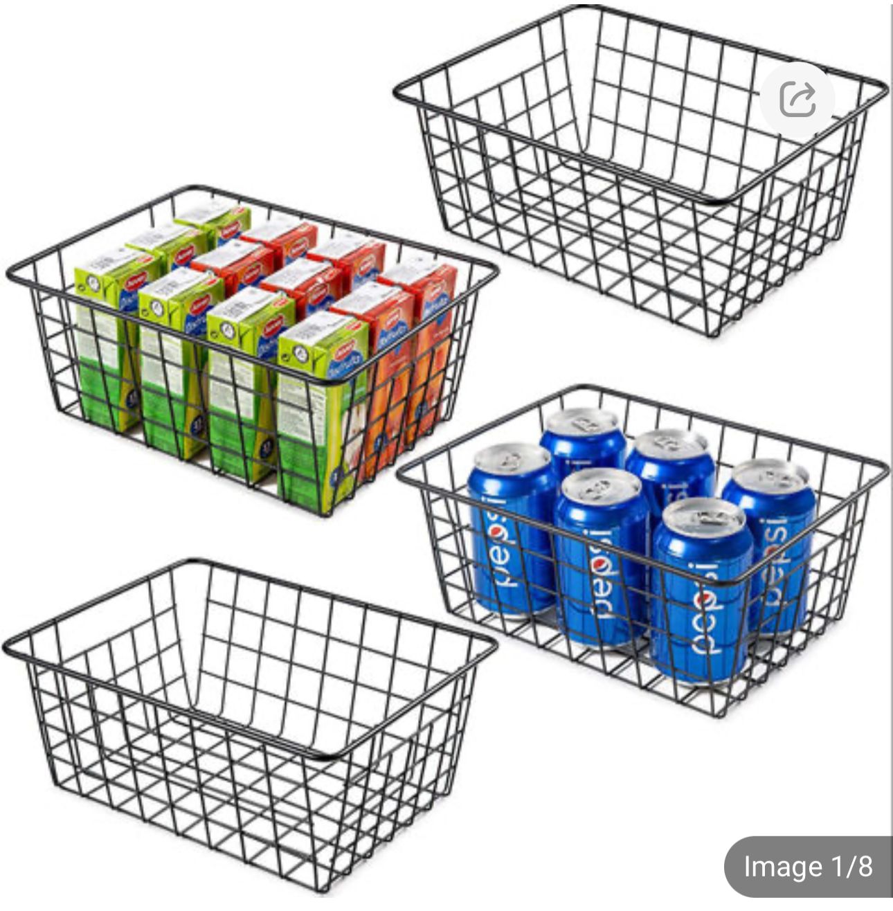 Metal grid basket