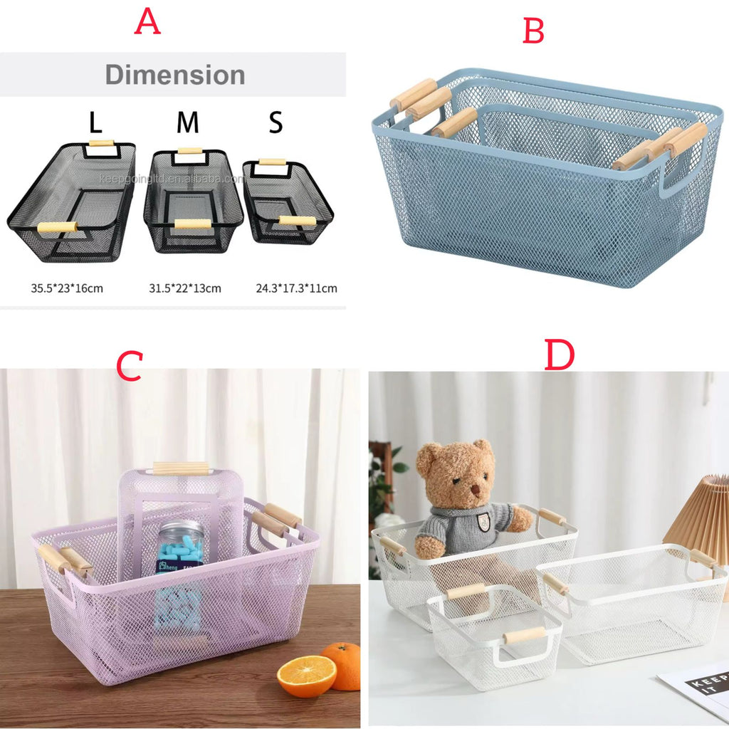 3pc Mesh storage container