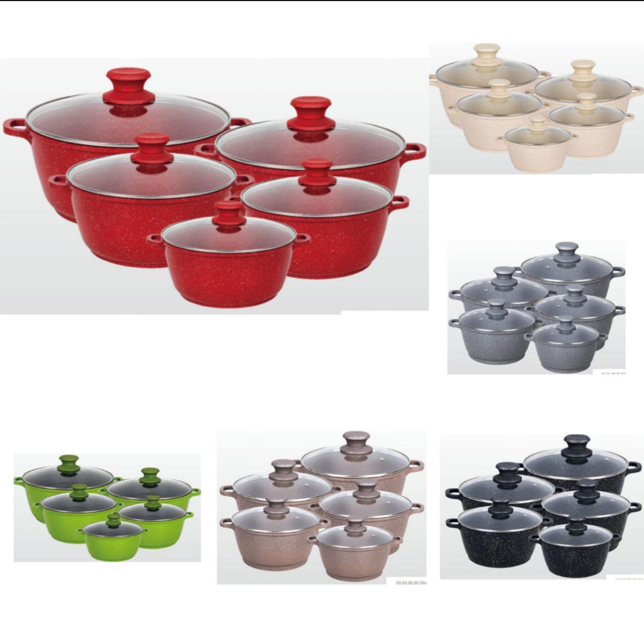 10pc Marble cooking pots