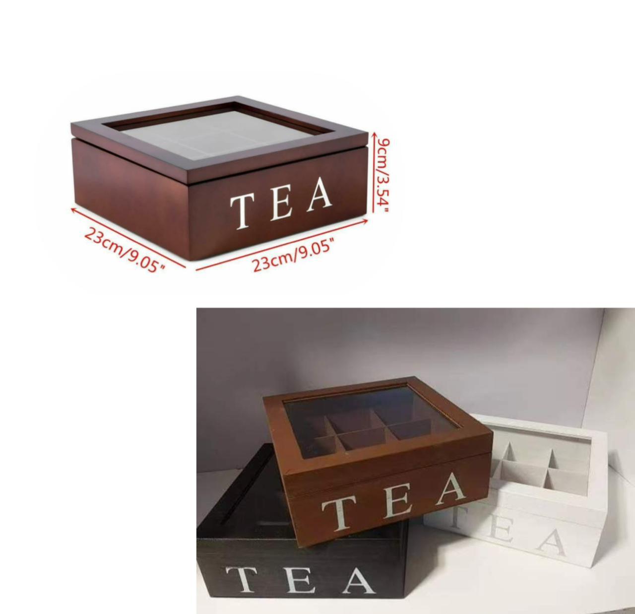 Bamboo tea bag organizer