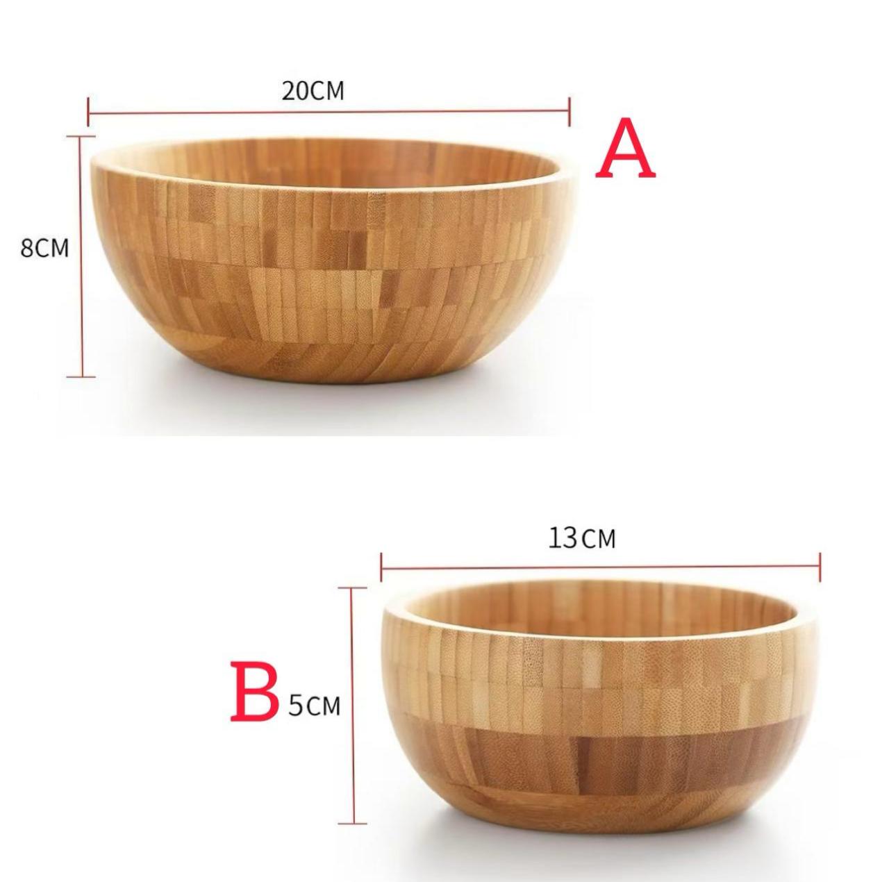 Bamboo mixing bowls