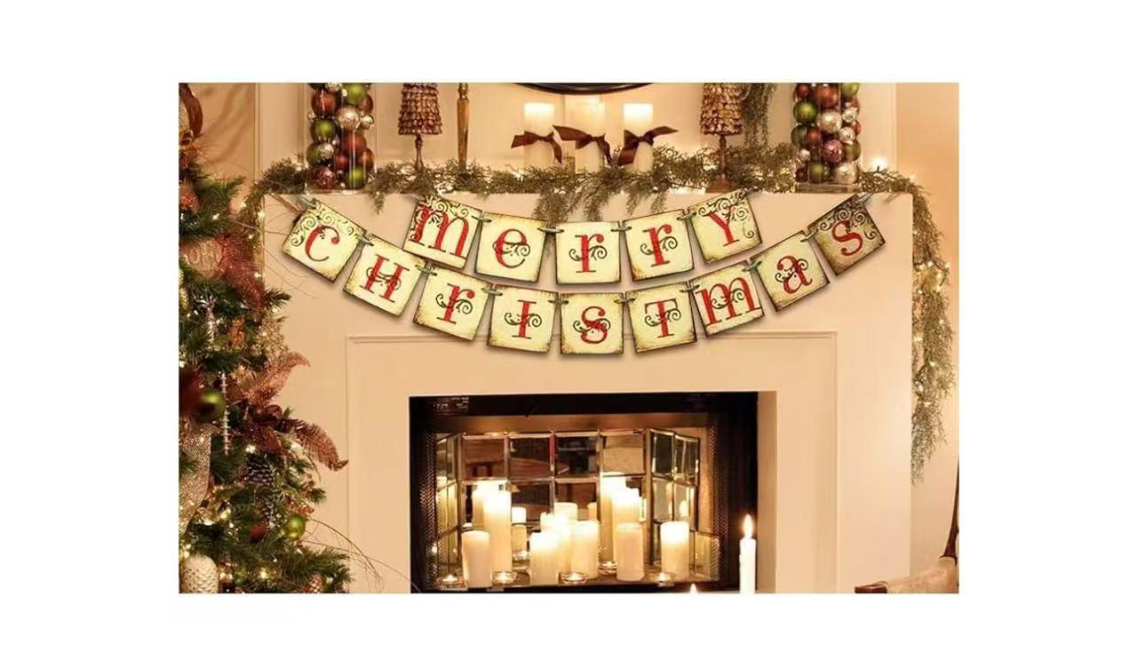 Vintage christmas banner