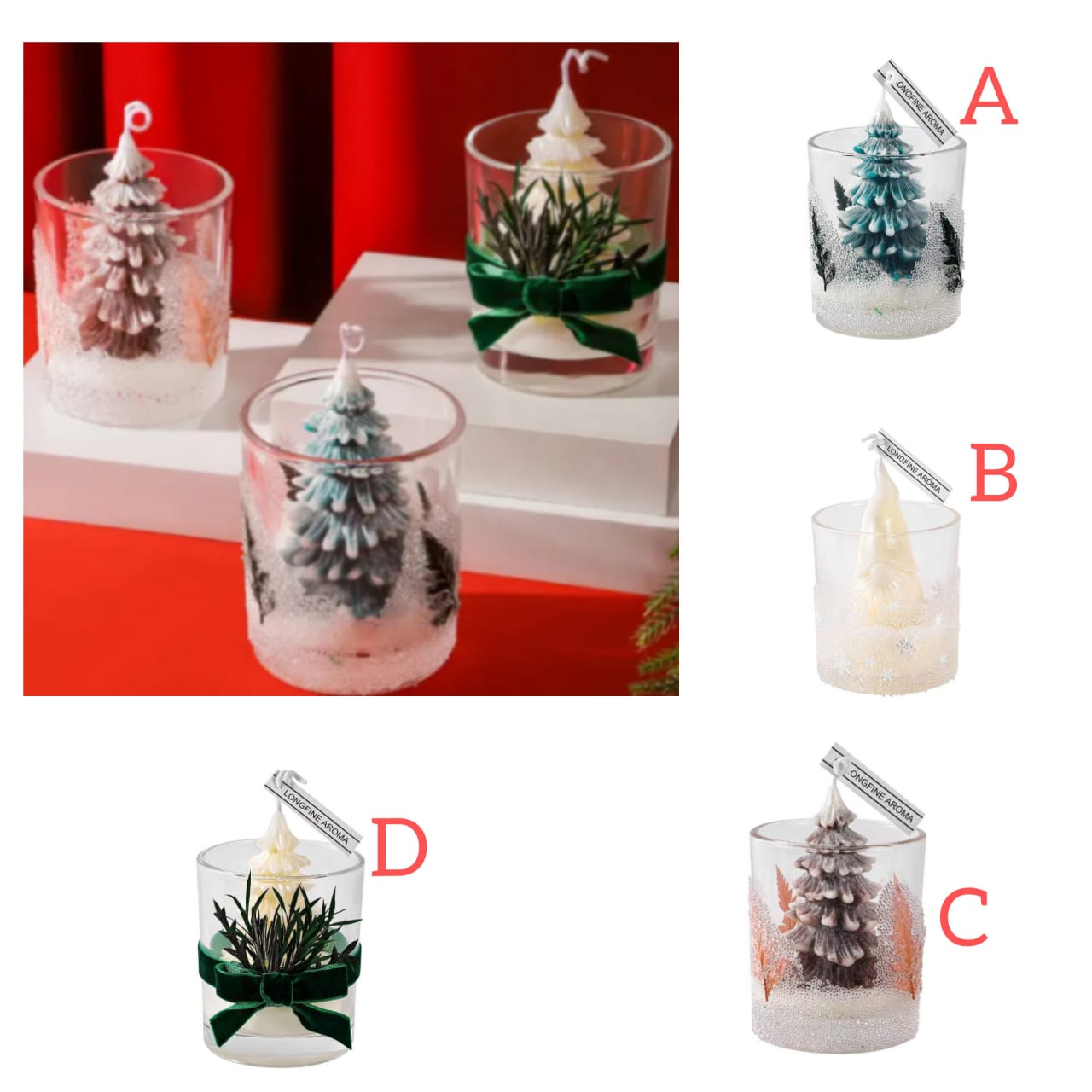 Christmas themed candles