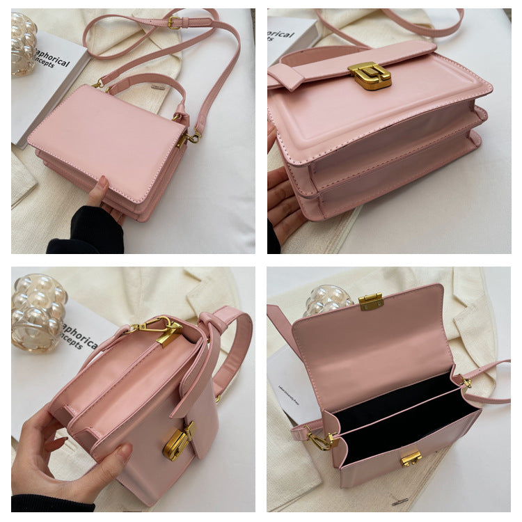 Metal Lock Square Sling Bag