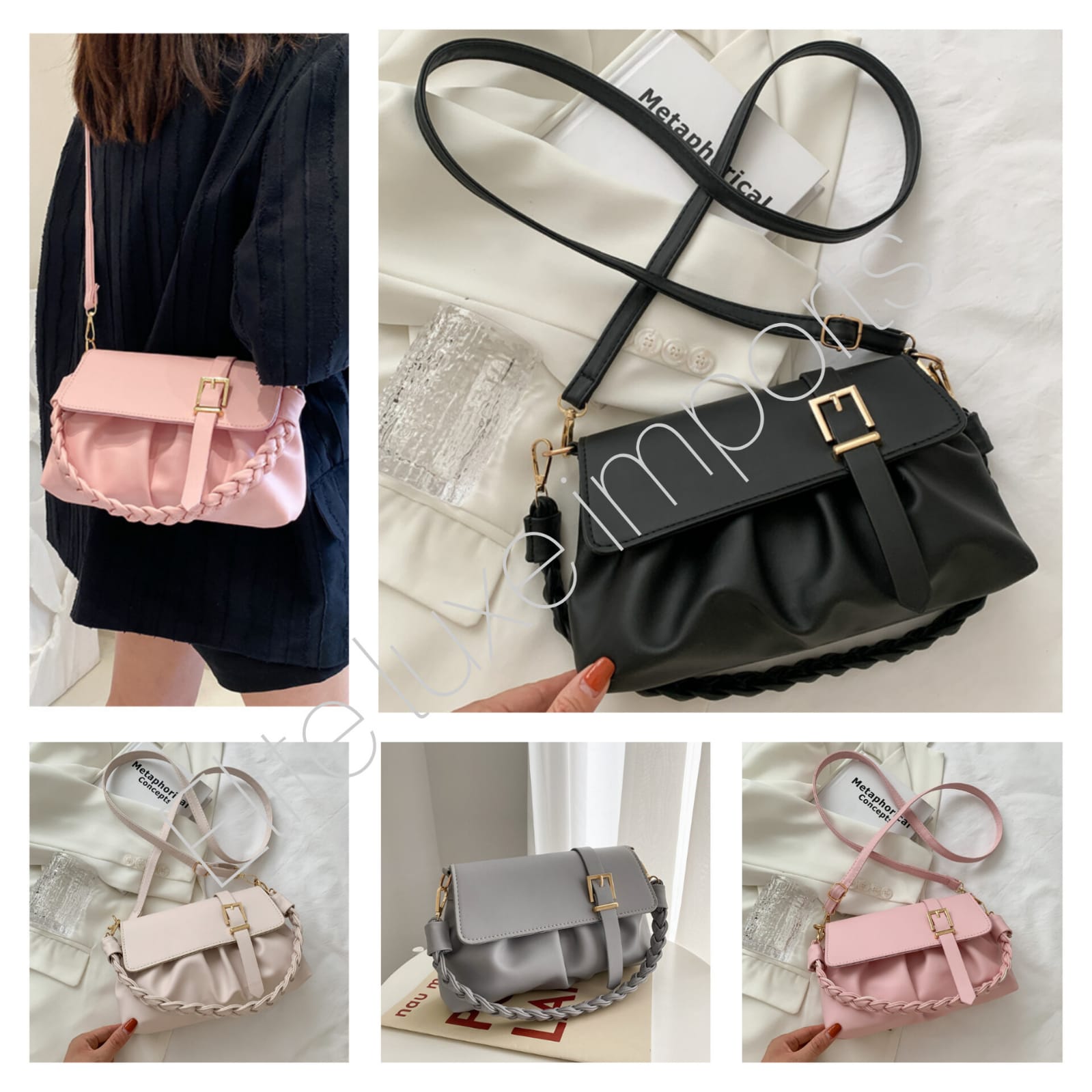 Braided strap sling bag