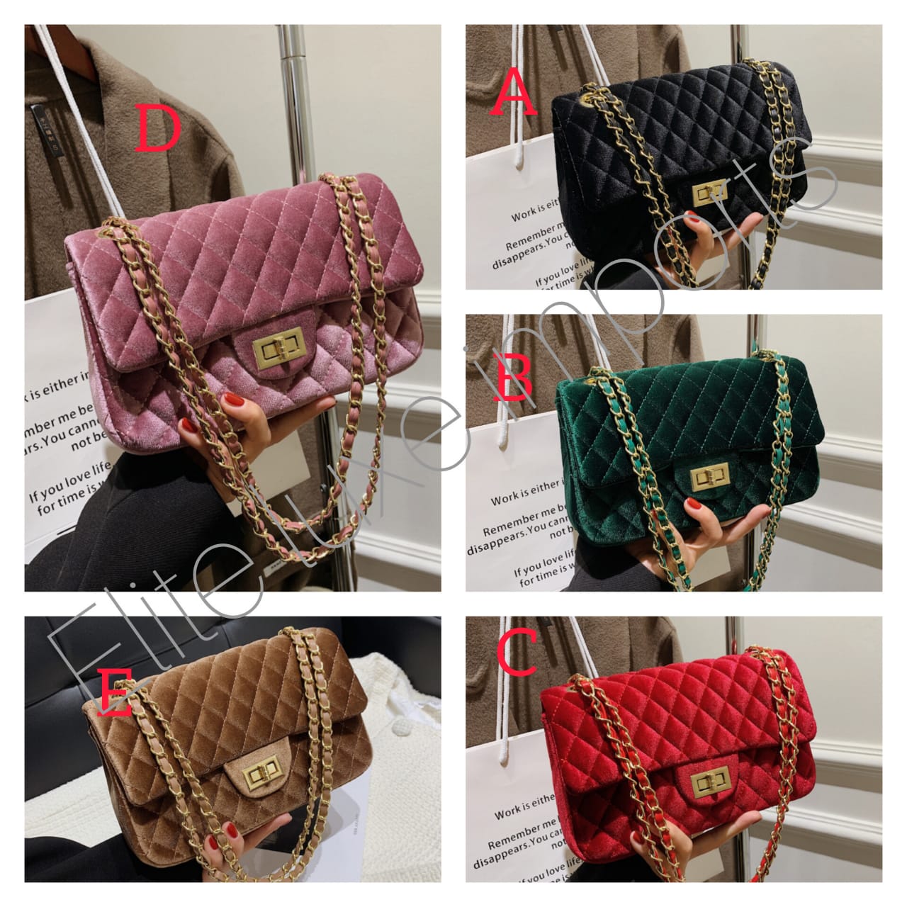 Quilted sling bag