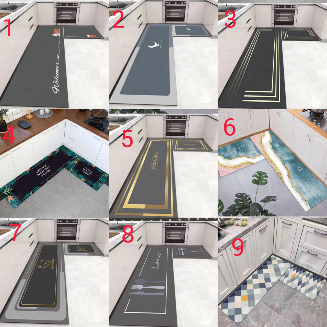 2pc Kitchen Floor Mats