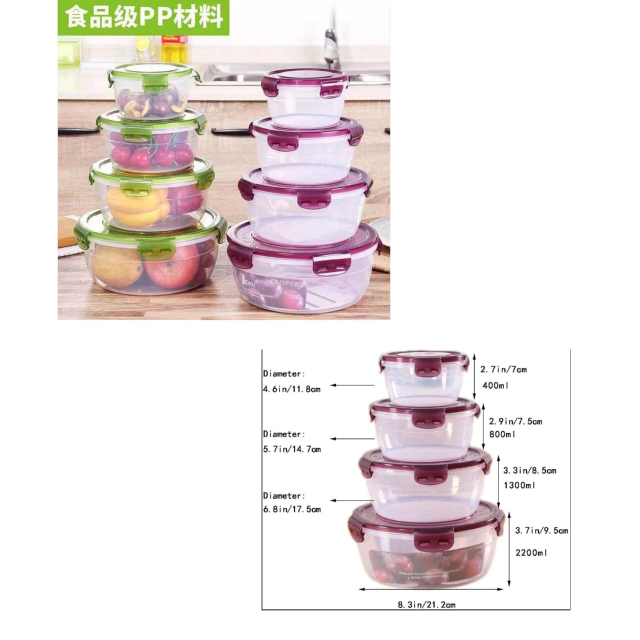 4pc Food Storage Container