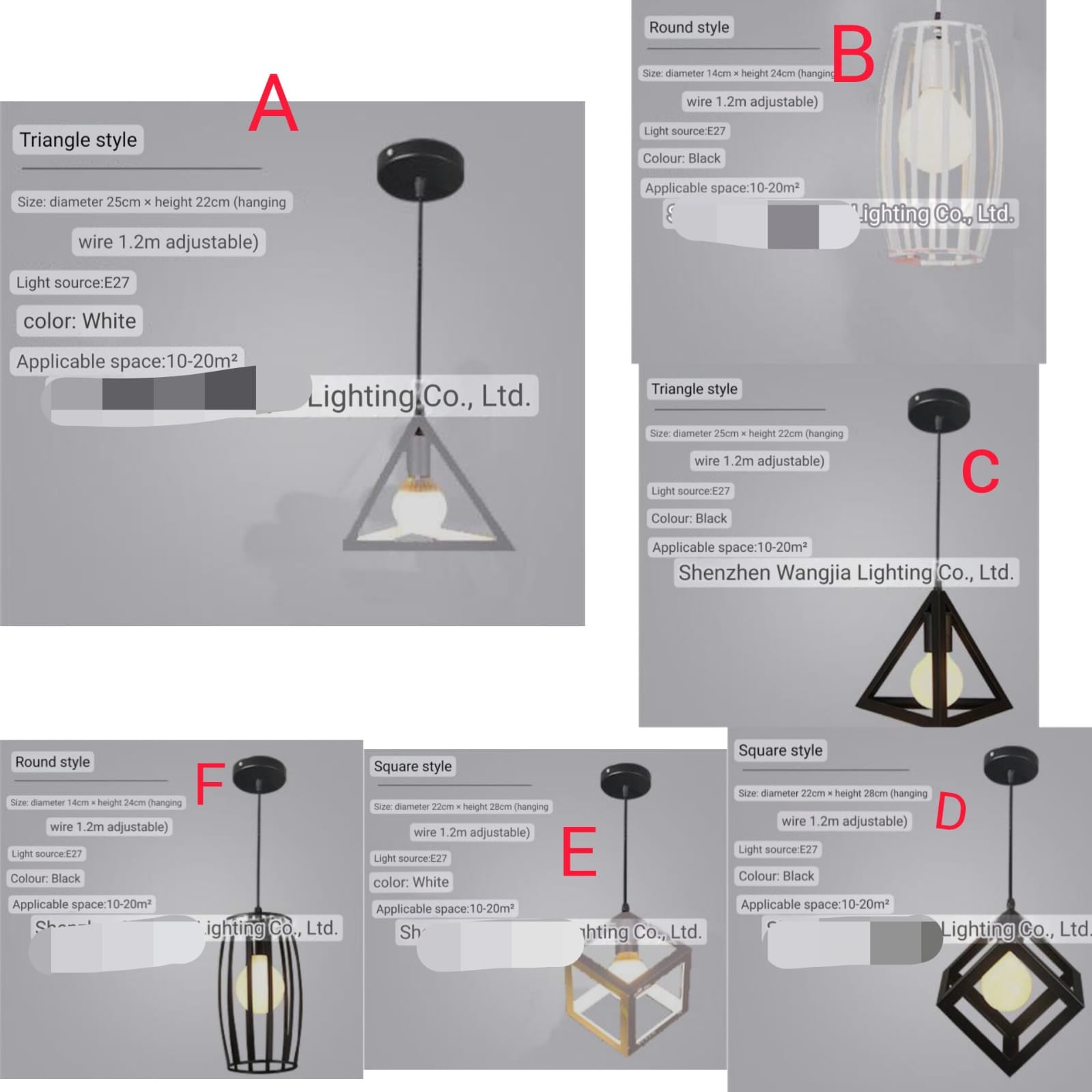 Geometry pendant light